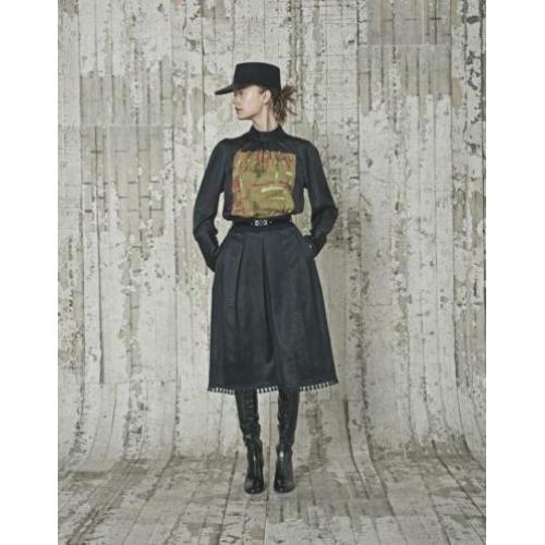 High use zwarte designer blouse met print - nieuw - It44