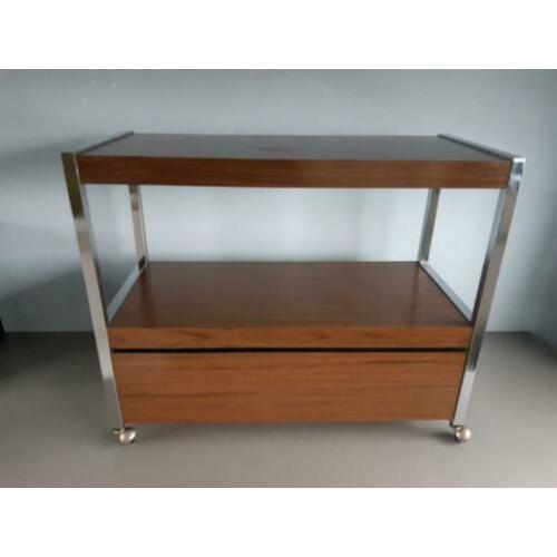 Retro vintage jaren '70 sidetable/TV-meubel met lade