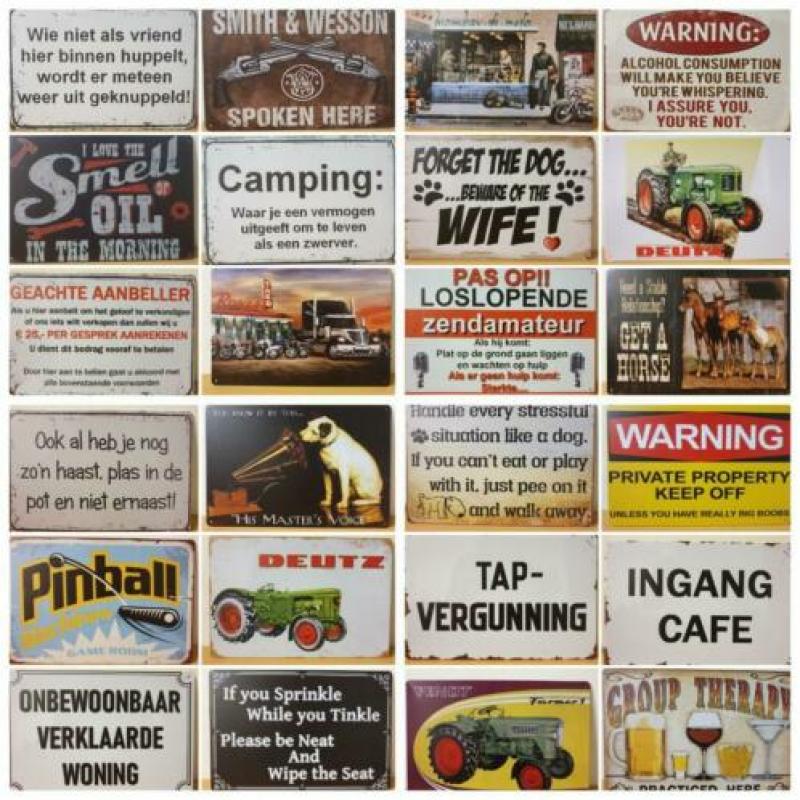 Route 66 highway cafe motor reclamebord wandbord van metaal