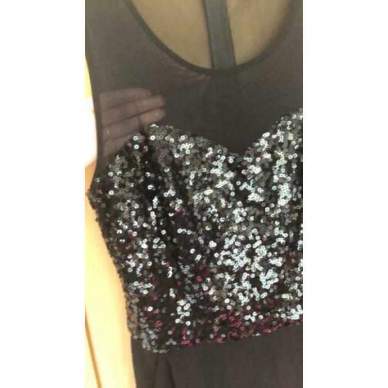 Zwarte korte dames playsuit maat 42-L H&M