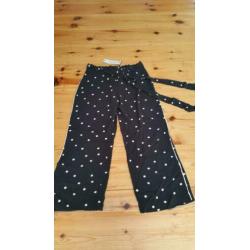 Zwarte broek met witte stippen S. Free/Quent.