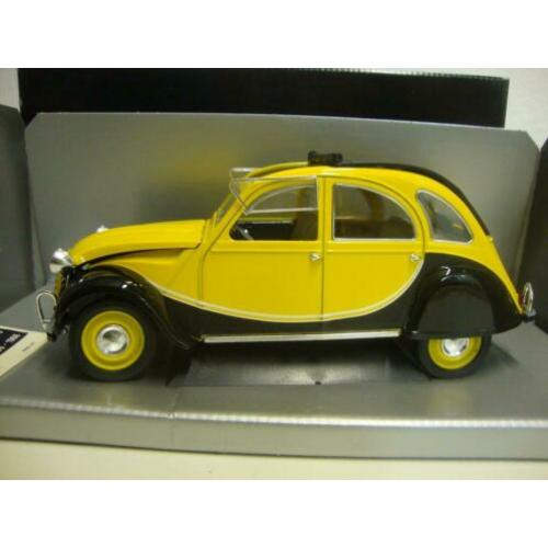 Citroen 2 CV eend Charleston geel 1966 Solido 1:16 KRD