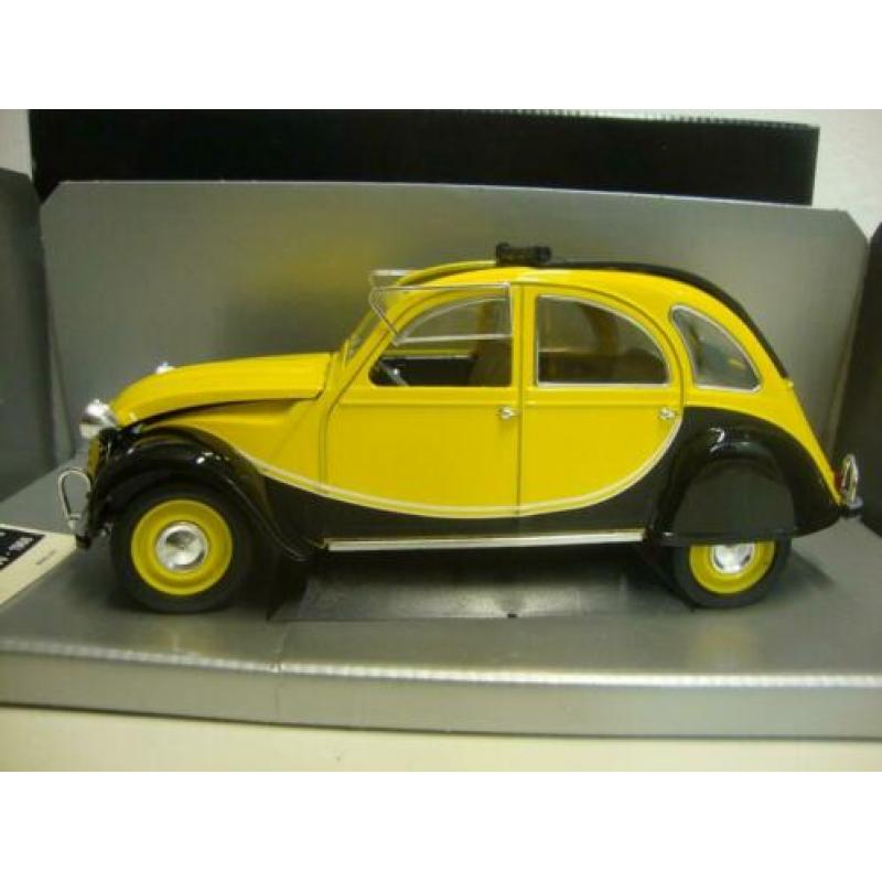 Citroen 2 CV eend Charleston geel 1966 Solido 1:16 KRD