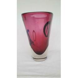 Zware Murano vaas met ringen