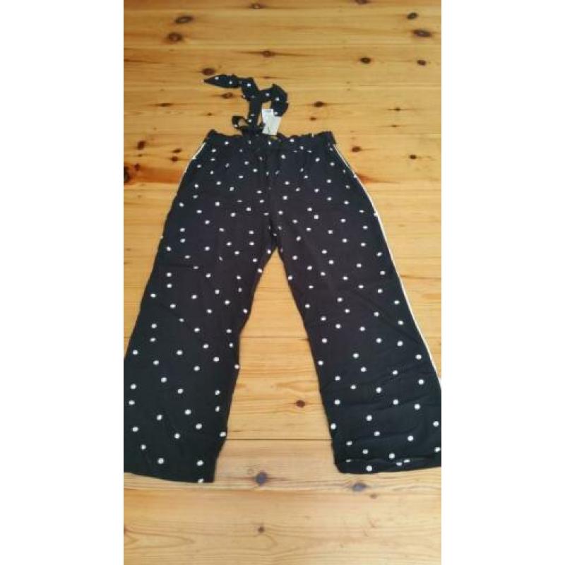 Zwarte broek met witte stippen S. Free/Quent.