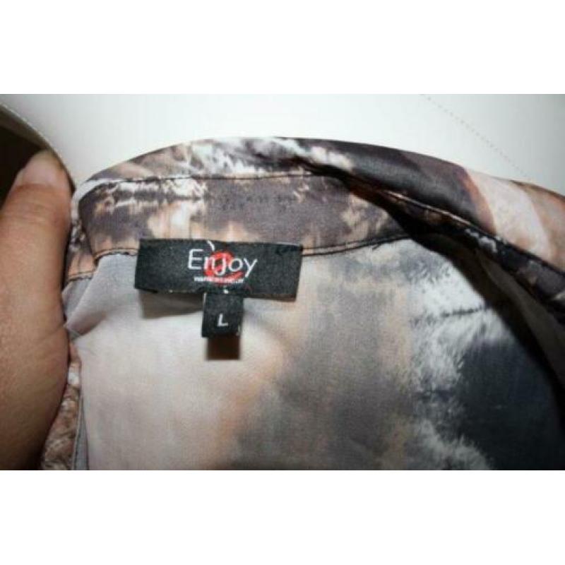 Top blouse bruin Enjoy mt L OPRUIMING