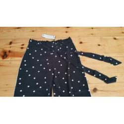 Zwarte broek met witte stippen S. Free/Quent.