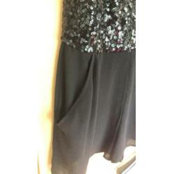 Zwarte korte dames playsuit maat 42-L H&M