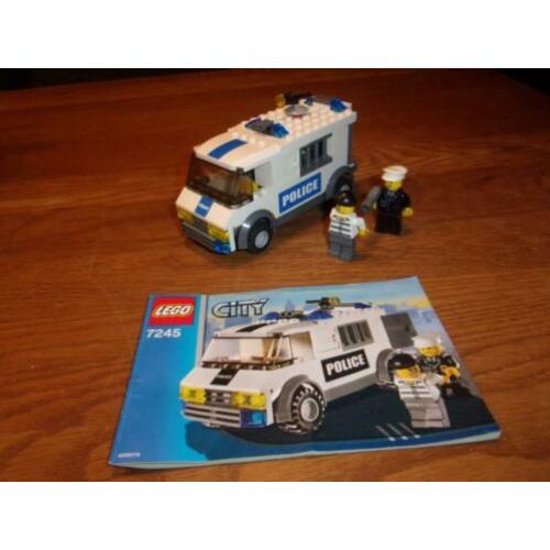Lego Town 7245-2 Prisoner Transport , Blue Logo uit 2008