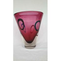 Zware Murano vaas met ringen