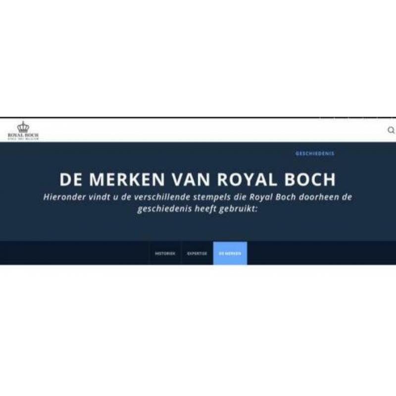Delfts bord made in Belgium, Gemerkt: Boch La Louviere