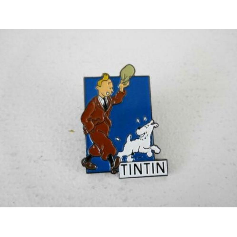 Kuifje pin speldje Kuifje met pet en Bobbie (blauw)