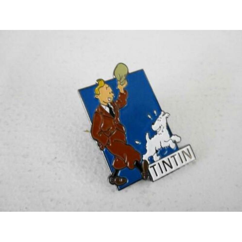 Kuifje pin speldje Kuifje met pet en Bobbie (blauw)
