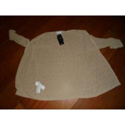 nieuw prachtig vest Mango beige maat L XL