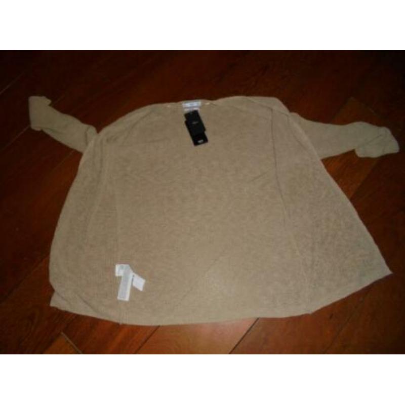 nieuw prachtig vest Mango beige maat L XL