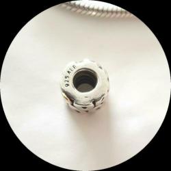 Pandora met Goud en Zirkonia 790431CZ / zilveren bedel