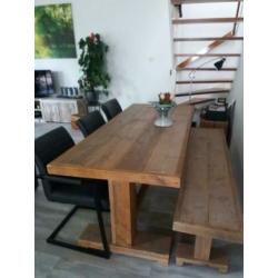 3 Eetkamer stoelen antraciet.