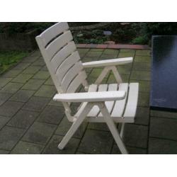 Te koop 4 Herlag terrasstoelen igst. wit