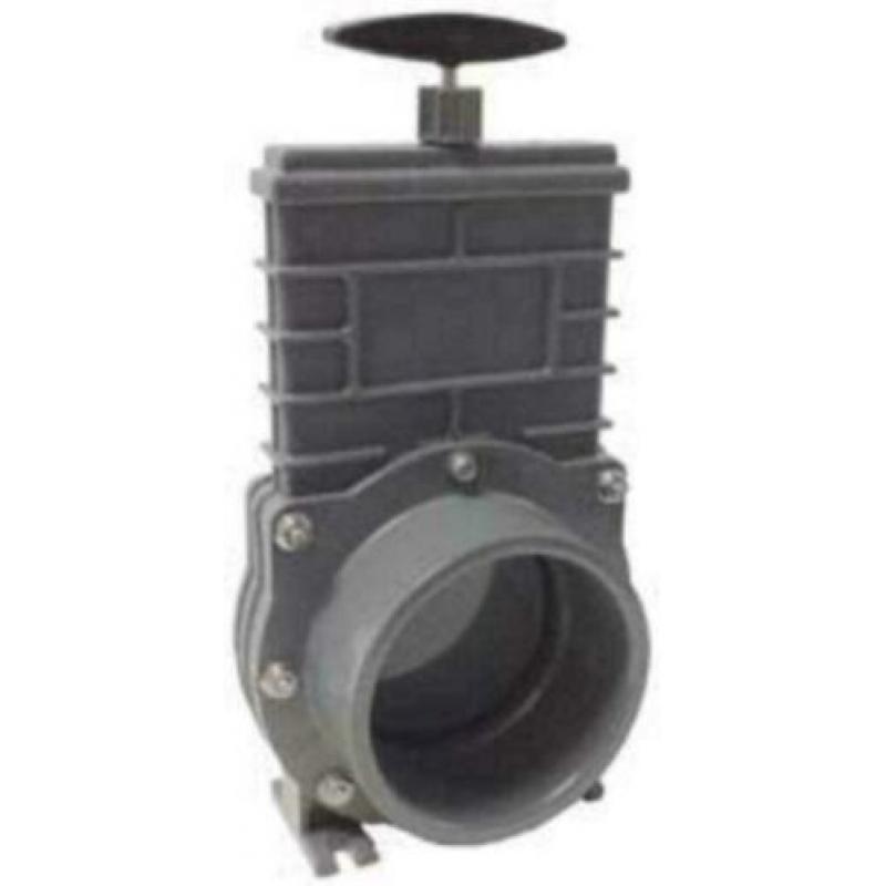 Valterra 110mm PVC blad, RVS 304 spindel / Schuifkraan