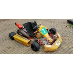 Kart 125 CC schakel TM motor met Birel frame