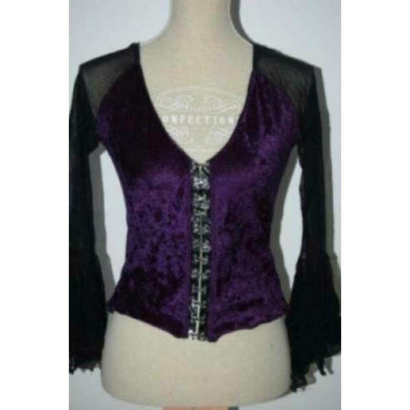 NIEUW DARKSIDE gothic topje, truitje, paars, Mt. S - M
