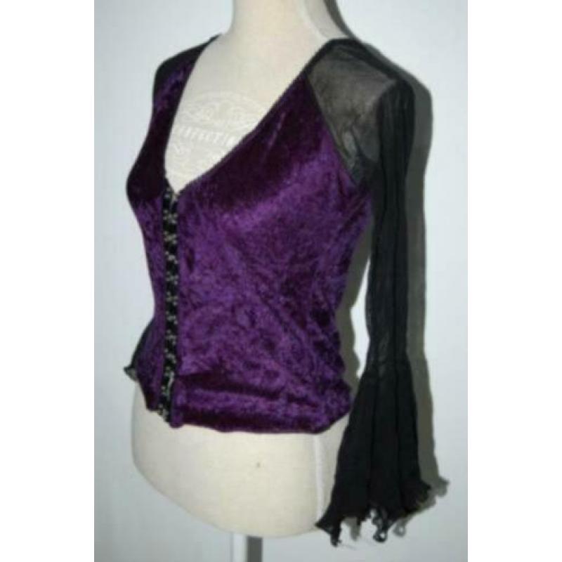 NIEUW DARKSIDE gothic topje, truitje, paars, Mt. S - M