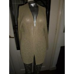 nieuw prachtig vest Mango beige maat L XL