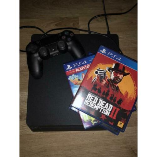 Playstation 4 met 1 controller en 4 spellen