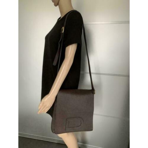 E133 tas schoudertas bruin handtas damestas