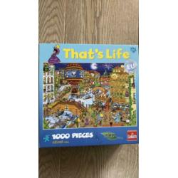 That’s life puzzle 1 keer gemaakt, 3 stuks voor 7,50,