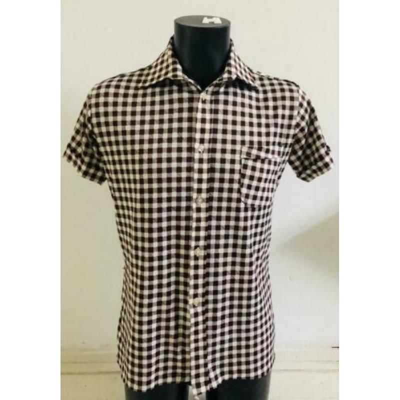 Vintage 70 shirt met ruitjes (S)