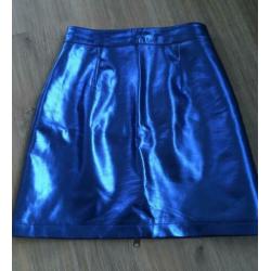 Wanderlust Amsterdam metallic blauw minirok XS