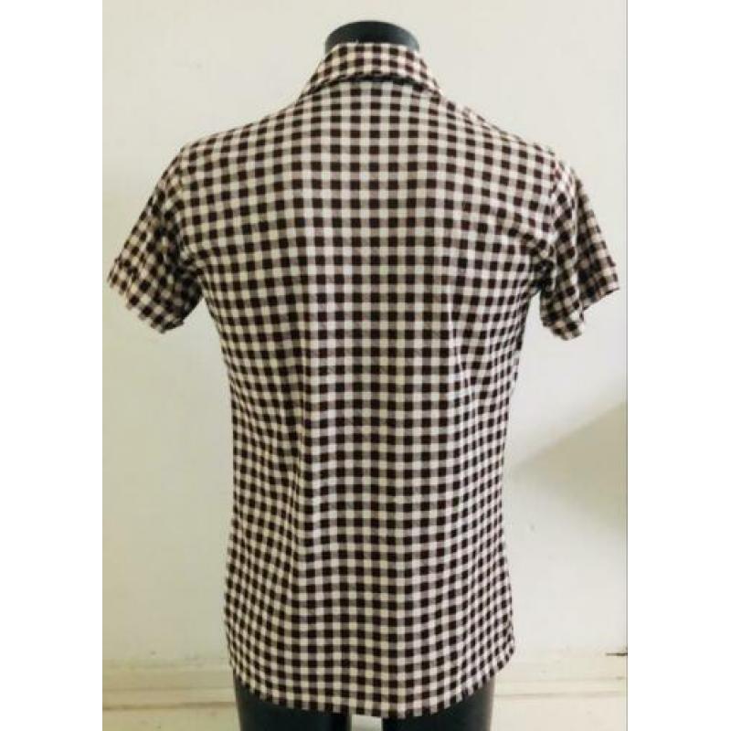 Vintage 70 shirt met ruitjes (S)