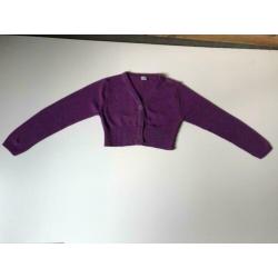 Paars vestje bolero ALS NIEUW maat 110 - 116