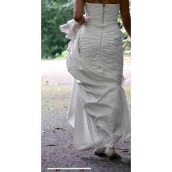 Strapless bruidsjurk maat s/m size 10