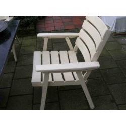 Te koop 4 Herlag terrasstoelen igst. wit
