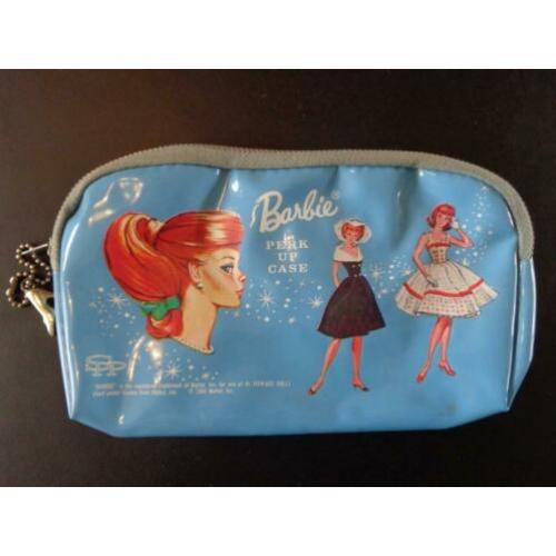 Barbie vintage etui blauw