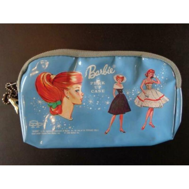 Barbie vintage etui blauw