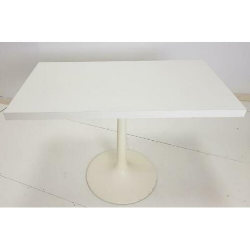 Vintage Salontafel trompetvoet bijzettafel design wit retro