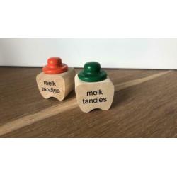 Houten tandendoosje, houten doosje voor melktandjes, NIEUW
