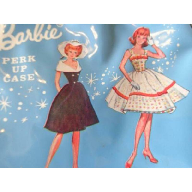 Barbie vintage etui blauw