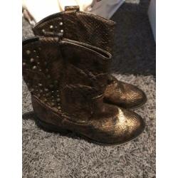 CHIC BY LIRETTE laarzen bronskleurig,37 NIEUW