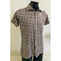 Vintage 70 shirt met ruitjes (S)