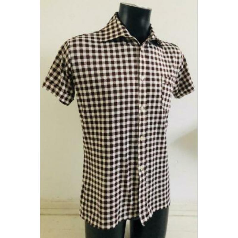 Vintage 70 shirt met ruitjes (S)