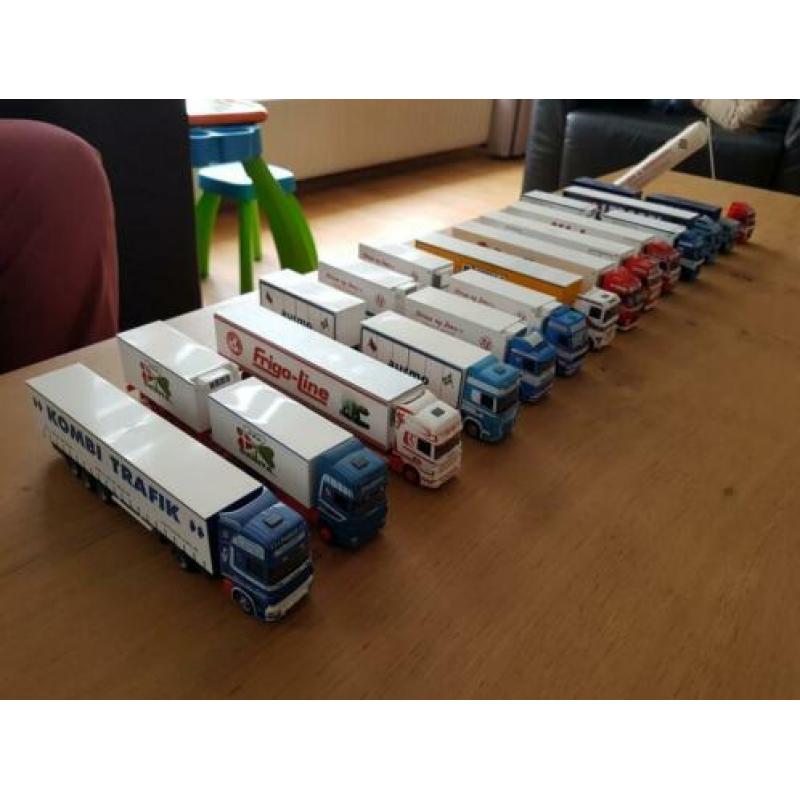 Model vrachtwagens 1:87 Scandinavische transport bedrijven