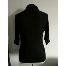 Repeat gedrapeerde trui M 38 Zwart Katoen Cashmere