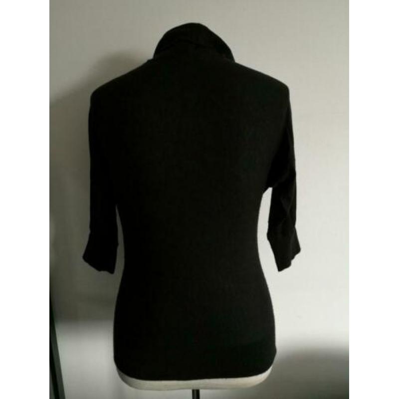 Repeat gedrapeerde trui M 38 Zwart Katoen Cashmere