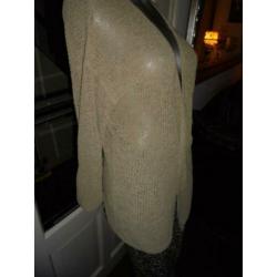 nieuw prachtig vest Mango beige maat L XL