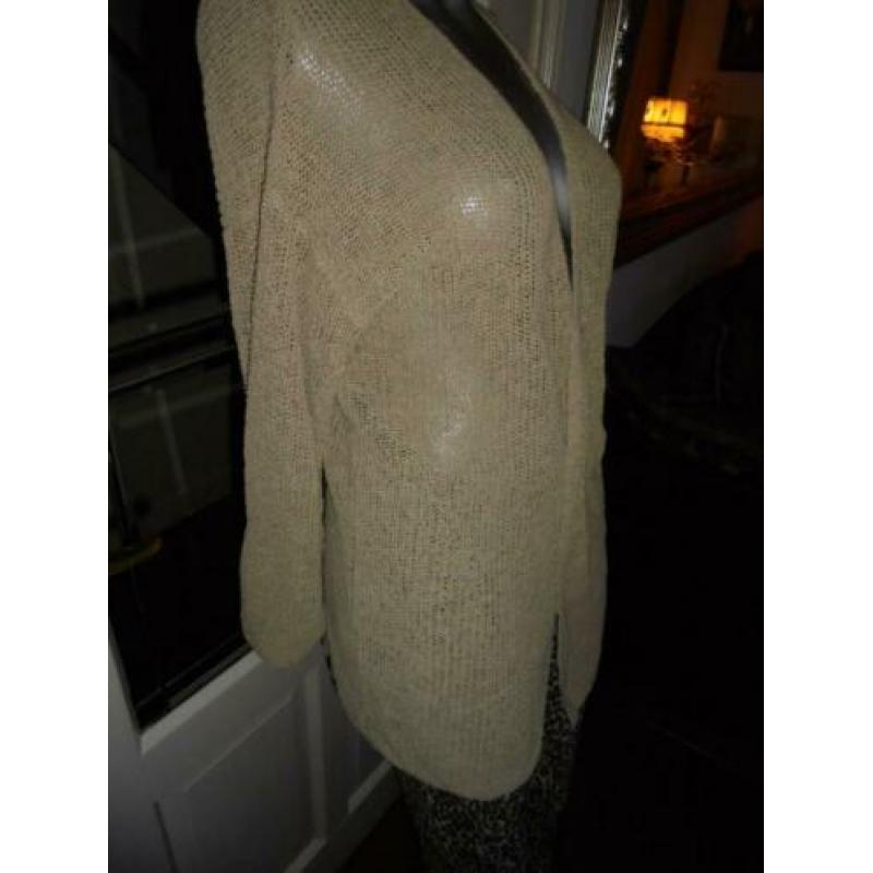 nieuw prachtig vest Mango beige maat L XL