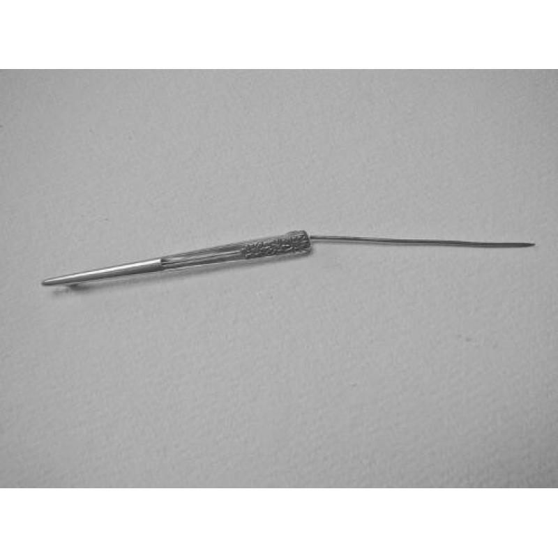 Zilveren oude antieke Broche lang fantasie model 800 zilver